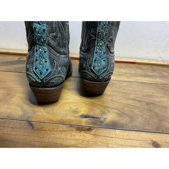 Corral Women's Back Cross And Crystals Fashion Snip Toe Boots A2810 Size 6 M - Picture 7 of 14